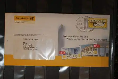 Deutschland, Ganzsache der Post-Eigenausgabe: Wertstempel: ATM 90 Cent, 2008