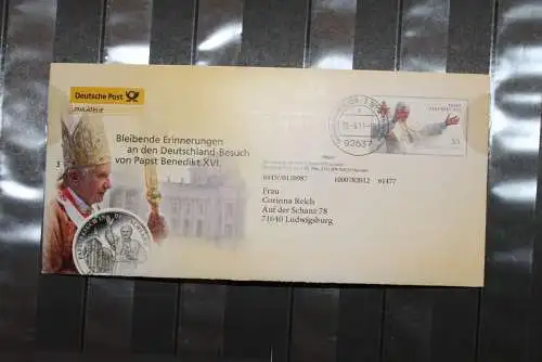 Deutschland, Ganzsache der Post-Eigenausgabe: Wertstempel: Papst Benedikt XVI., 2011