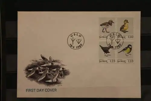 Norwegen; FDC ZD Vögel, 1980