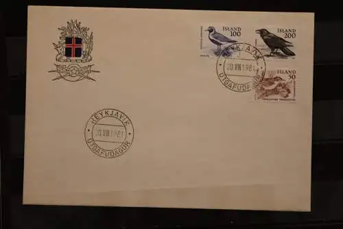 Island; FDC Vögel, 1981