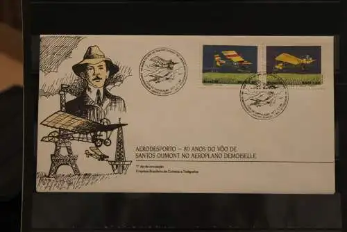 Brasilien 1989, FDC 80 Jahre Luftfahrt, nummeriert