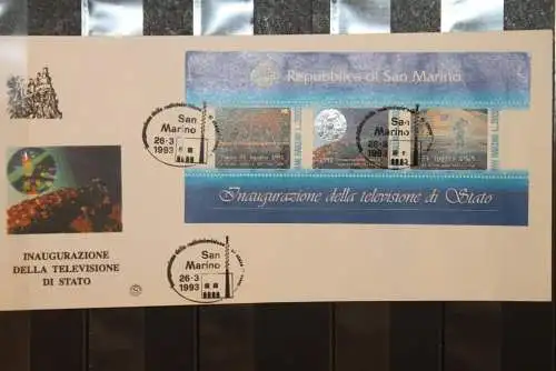 San Marino, Hologramm, Hologrammblock Television 1993, FDC