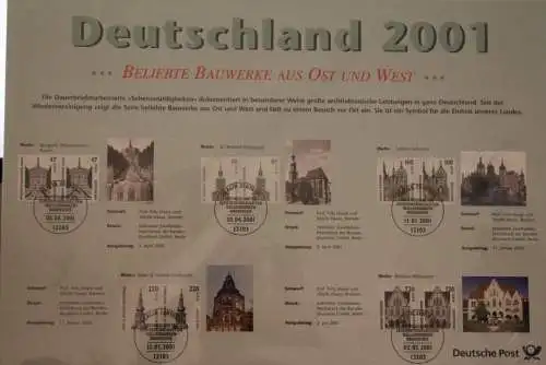 Deutschland 2001, Folder DIN A4, Umlaufmünzen 2001 G, stg