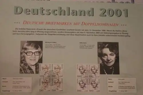 Deutschland 2001, Folder DIN A4, Umlaufmünzen 2001 G, stg