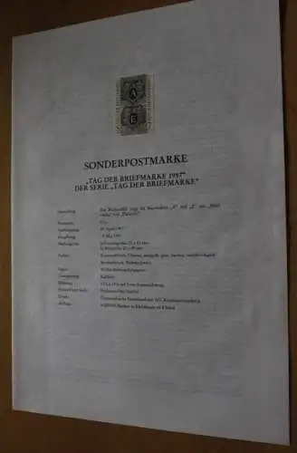 Österreich Amtl. Schwarzdruck auf Erläuterungsblatt: Tag der Briefmarke 1997, 1997