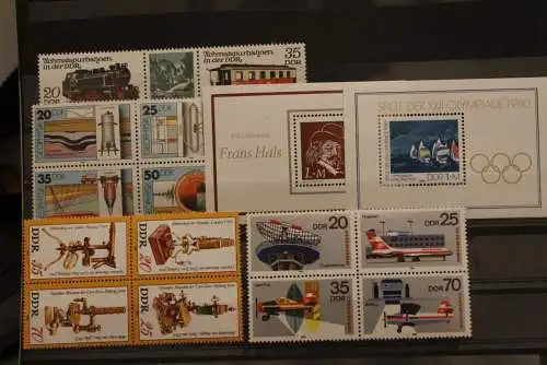 DDR, 1980, MNH, Jahrgang 1980, überkomplett