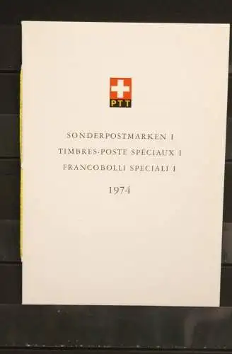 Schweiz, PTT-Booklet Sondermarke "Sonderpostmarken I", 1974, ESST