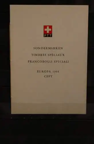 Schweiz, PTT-Booklet Sondermarke "Europa - CEPT", 1964, ESST