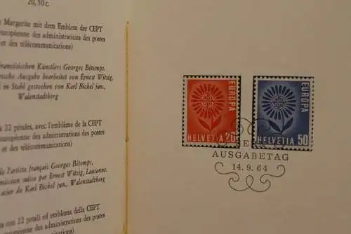 Schweiz, PTT-Booklet Sondermarke "Europa - CEPT", 1964, ESST