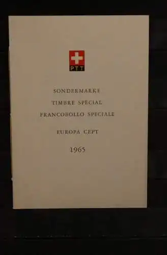 Schweiz, PTT-Booklet Sondermarke "Europa - CEPT", 1965, ESST