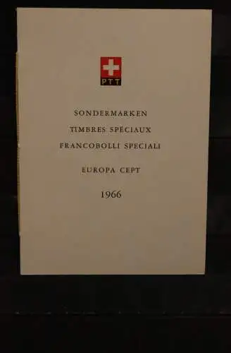 Schweiz, PTT-Booklet Sondermarke "Europa - CEPT", 1966, ESST