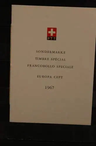 Schweiz, PTT-Booklet Sondermarke "Europa - CEPT", 1967, ESST