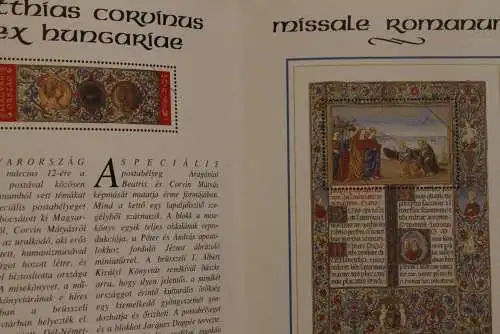 Ungarn 1993, Matthias Corvinus - Missale Romanum; Marken nur aufgedruckt