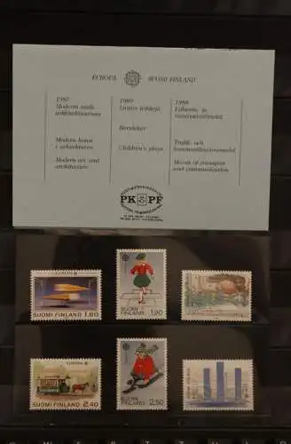 Finnland, Europa - CEPT 1987-89, Präsentationspack, MNH