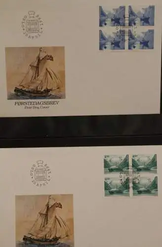 Norwegen, Schifffahrt, Viererblock - FDC 1998