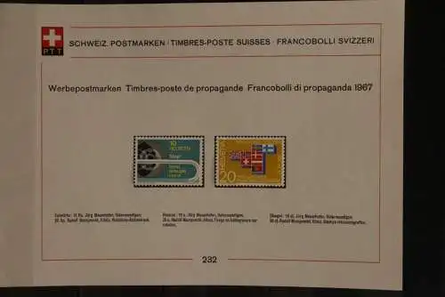 Schweiz, Sammelblatt Nr. 232: EFTA 1967, ungebraucht