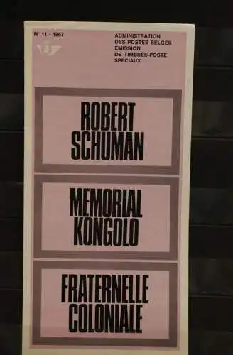 Belgien, Schwarzdruck, Ersttagsfaltblatt: Robert Schuman, 1967