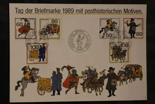 Deutschland, Gedenkblatt: Tag der Briefmarke 1989: Ausgabe Bund und Berlin, ESST