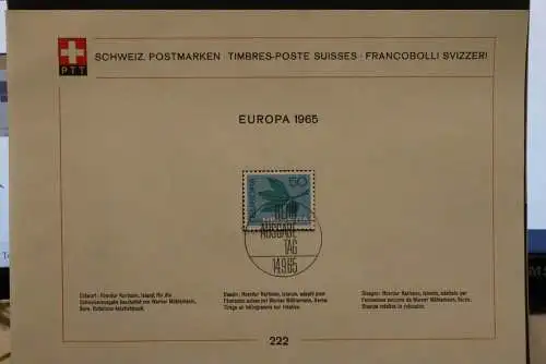 Schweiz 1965, Sammelblatt Nr. 222, Europa - CEPT 1965, ESST