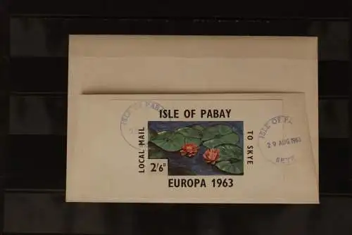 Isle of Pabay; EUROPA 1963, Block, kleines Format, FDC; lesen