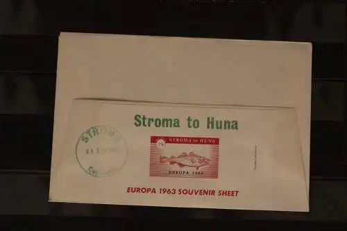 Stroma; EUROPA 1963, Block, weißes Papier, FDC; lesen