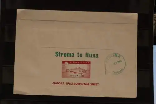 Stroma; EUROPA 1963, Block, weißes Papier, FDC; lesen