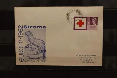 Stroma; EUROPA 1963, Block, gelbliches Papier, FDC, lesen