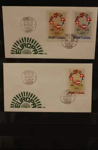 Portugal 1962, EFTA, FDC mit ungezähnten Marken aus Ministerblatt, MiNr. 1043-45