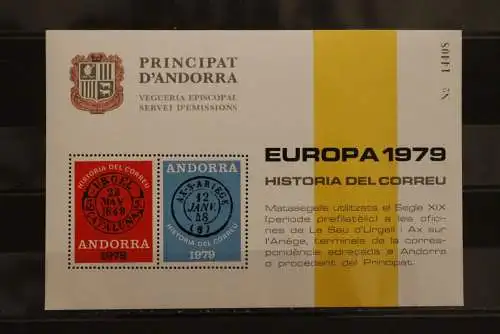 Andorra Europa-Vignette "EUROPA 1979", MNH, gezähnt, nummeriert, gummiert