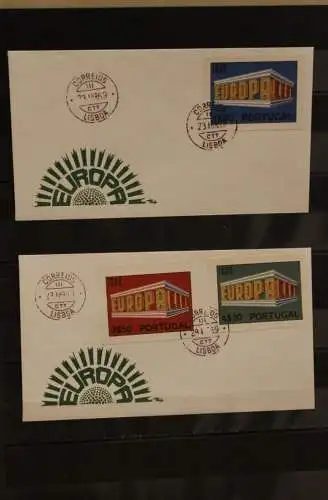 Portugal, CEPT 1969, FDC mit ungezähnten Marken aus Ministerblatt, gebraucht