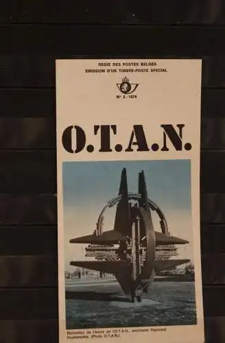 Belgien 1974, NATO; Ersttagsblatt mit Schwarzdruck; MiNr. 1764
