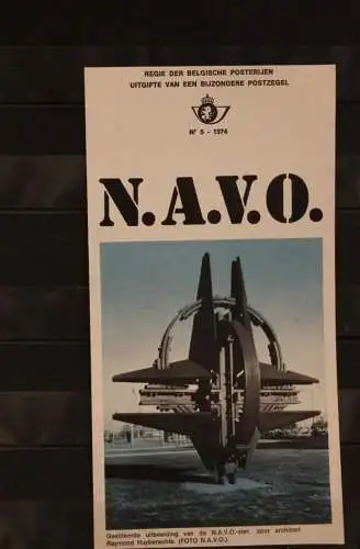 Belgien 1974, NATO; Ersttagsblatt mit Schwarzdruck; MiNr. 1764