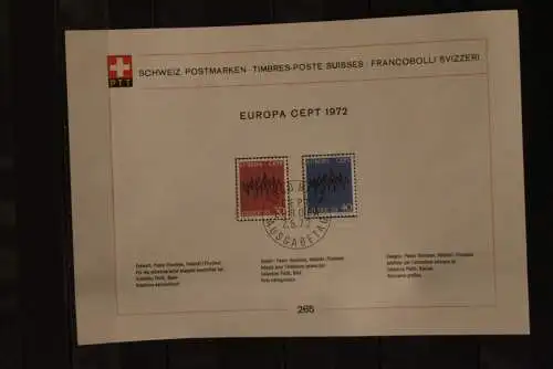 Schweiz 1972; Europa - CEPT Marken auf ETB 265, MiNr. 969-70, ESST