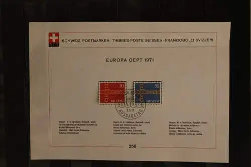 Schweiz 1971; Europa - CEPT Marken auf ETB 258, MiNr. 947-48, ESST