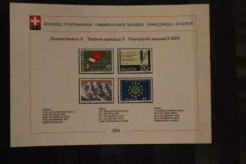 Schweiz 1970 Europäisches Naturschutzjahr  auf ETB 253, MiNr. 932, MNH