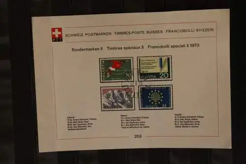 Schweiz 1970 Europäisches Naturschutzjahr  auf ETB 253, MiNr. 932, ESST