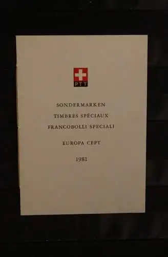 Schweiz 1981, Ersttagsheft Nr. 181 Europa - CEPT; MiNr. 1197-98, ESST