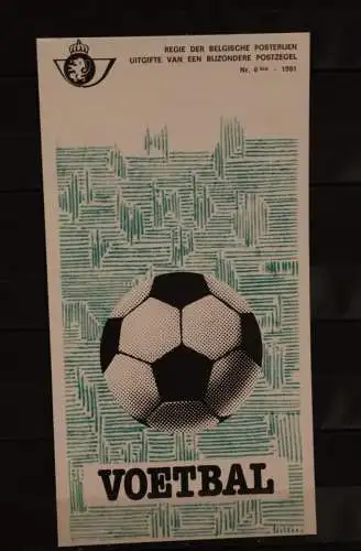 Belgien 1981; 100 Jahre Fußball in Belgien,  Ersttagsblatt mit Schwarzdruck