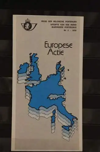 Belgien 1978;  Ersttagsblatt - Schwarzdruck Europaparlament, Römische Verträge mit MiNr. 1936-39, ESST