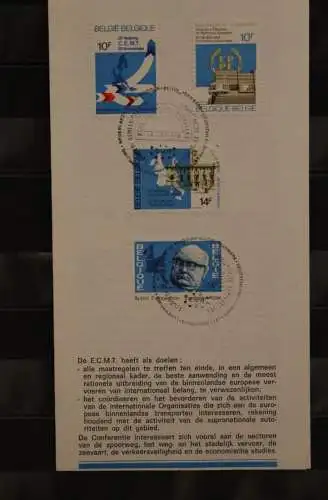 Belgien 1978;  Ersttagsblatt - Schwarzdruck Europaparlament, Römische Verträge mit MiNr. 1936-39, ESST