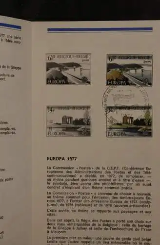 Belgien 1977; Europa - CEPT 1977 Ersttagsblatt - Schwarzdruck mit MiNr. 1905-06, ESST