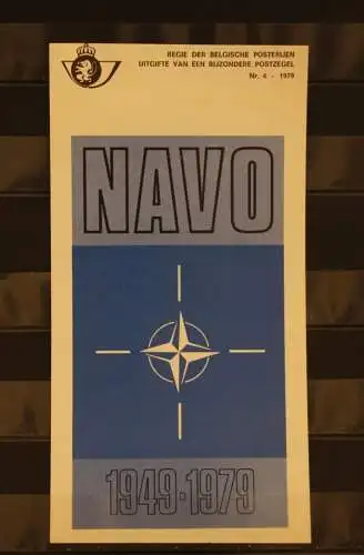 Belgien 1979; NATO Ersttagsblatt - Schwarzdruck mit MiNr. 1979, ESST