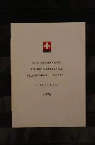 Schweiz Europa - CEPT 1978, Ersttagsheft Nr. 160, ESST,  mit MiNr. 1128-29