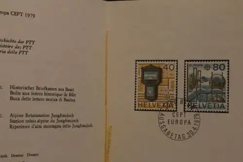 Schweiz Europa - CEPT 1979, Ersttagsheft Nr. 167 mit MiNr. 1154-55, ESST