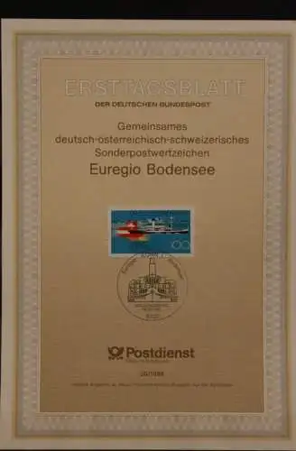 Deutschland  EUREGIO Bodensee 1993; Erstagsblatt , ESST