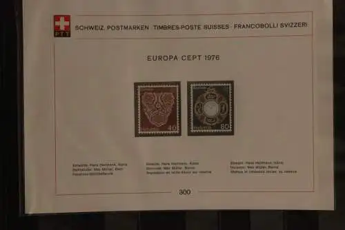 Schweiz Europa CEPT 1976; Erstagsblatt Nr. 300, MNH