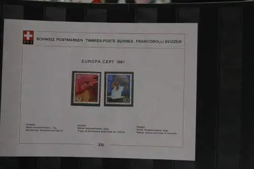 Schweiz Europa 1981, Ersttagsblatt Nr. 335, MiNr. 1197-98, MNH