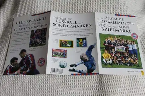 Bayern München; Deutscher Fußballmeister 1997; Gedenkblatt der Deutsche Post 1997;