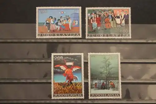 Jugoslawien, Gemälde,  4 Werte,  MNH