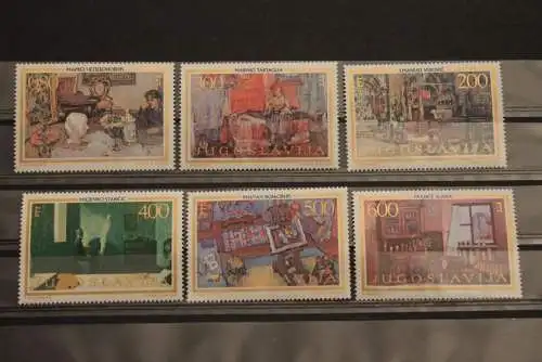 Jugoslawien, Gemälde,  6 Werte, komplett, MNH